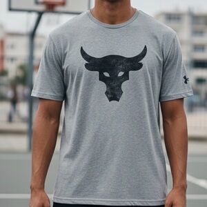 Under Armour Men's UA Project Rock Brahma Bull Short Sleeve Training Size Small